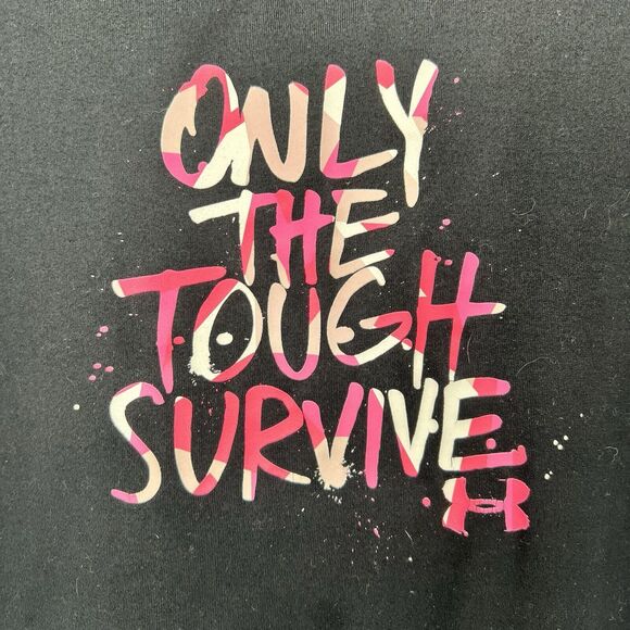 Under Armour L Graphic T Shirt Only The Tough Survive Heat Gear Semi Fitted - Picture 2 of 10